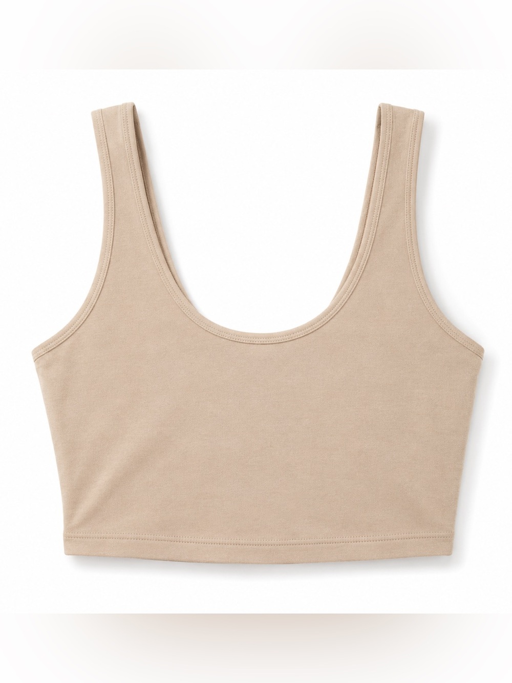 Neutral Beige Tank Crop Top